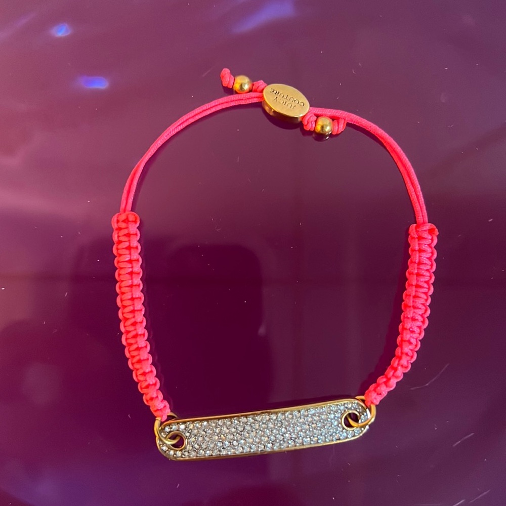 Semi vintage juicy couture ID tag bracelet pink